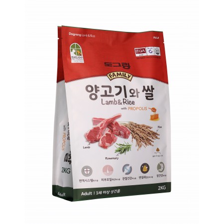 [도그랑] 강아지사료 사료 훼미리 양고기 (어덜트/2kg)